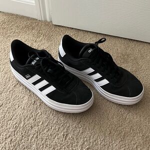adidas VL Court Bold black and white size 9